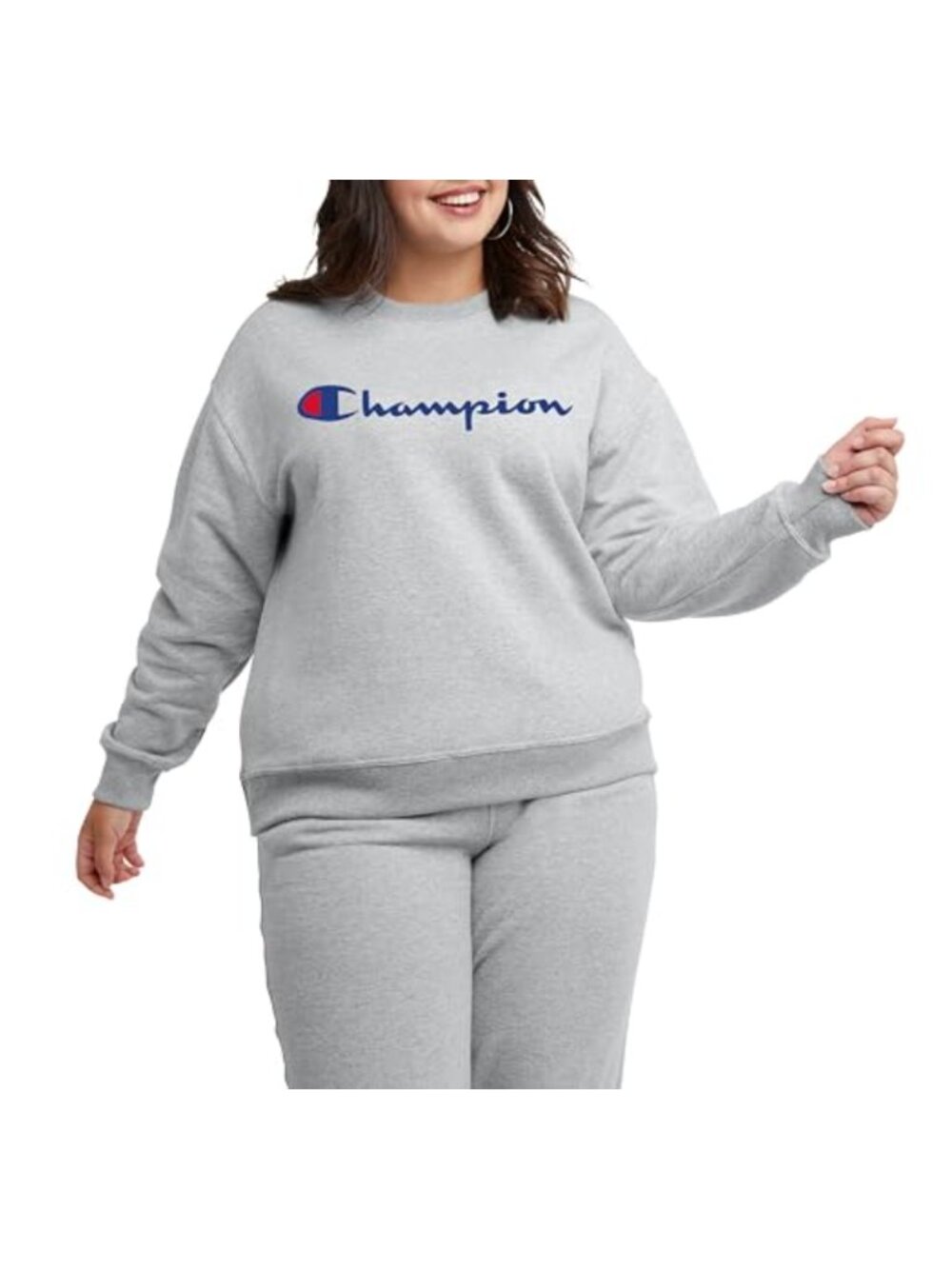 Women's Plus Size Champion Crewneck Sweatshirt Cotton Poly Fleece